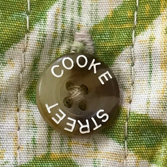 Cooke Street Hawaiian Shirt Men 2XL Green Geometric Tribal Button Up Pocket - Picture 10 of 13